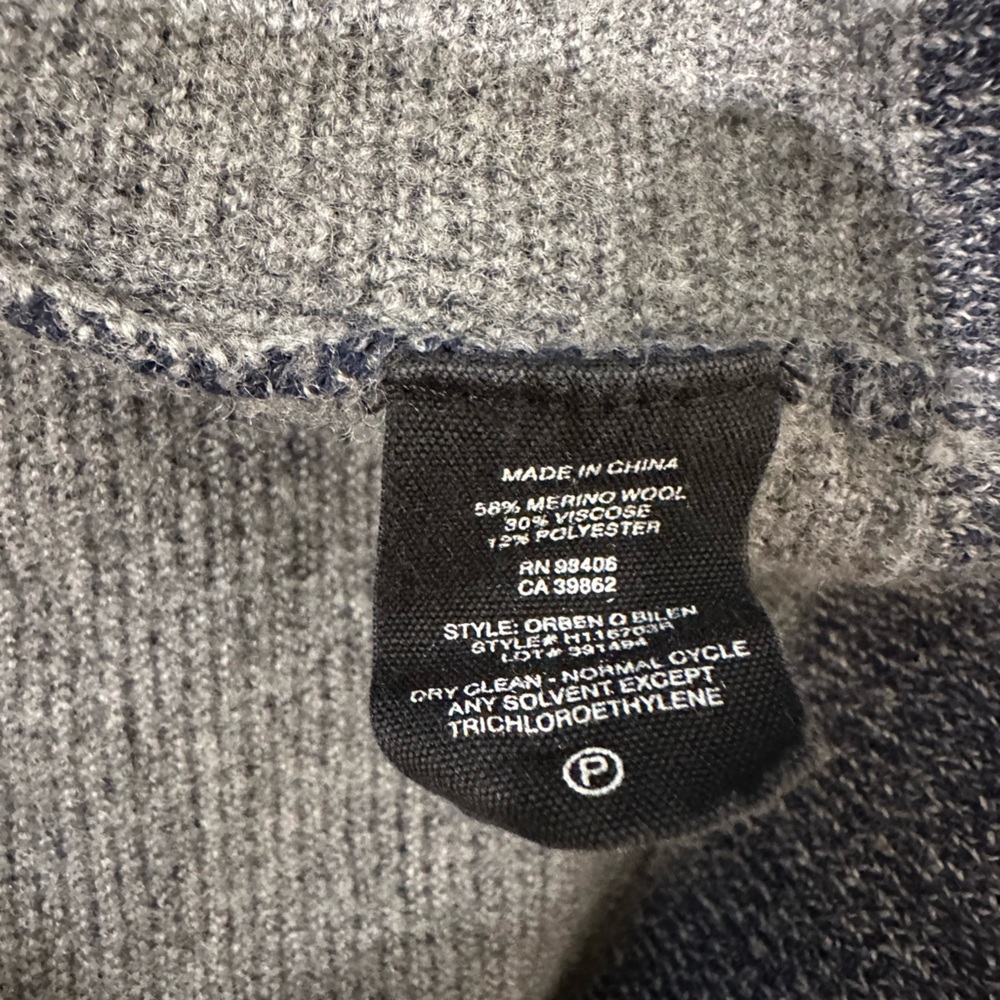 Theory Men's Blue Merino Blend Sweater - Picture 4 of 6
